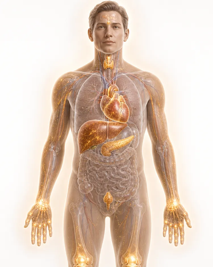 Ilustrasi hemokromatosis penumpukan zat besi pada organ